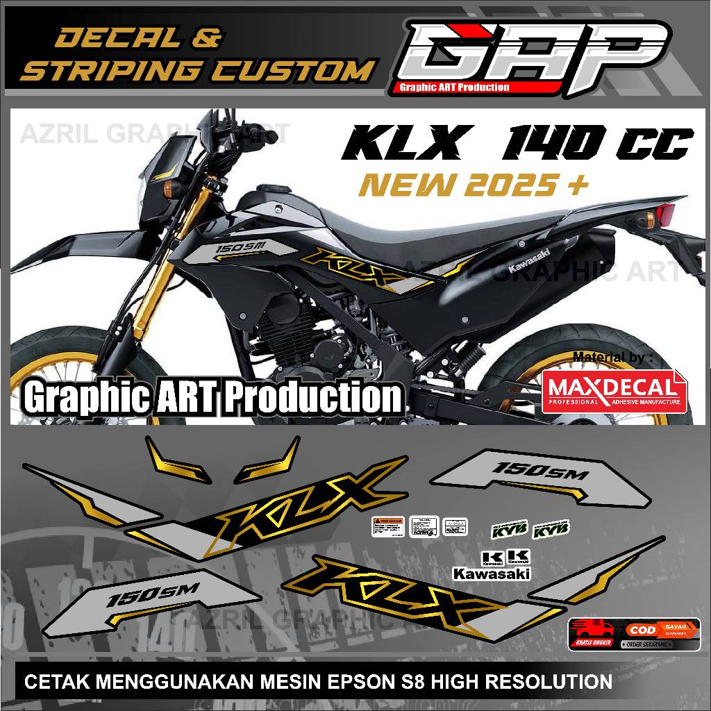 STRIPING KLX SM 150 CC +, KLX SM BLACK 2025