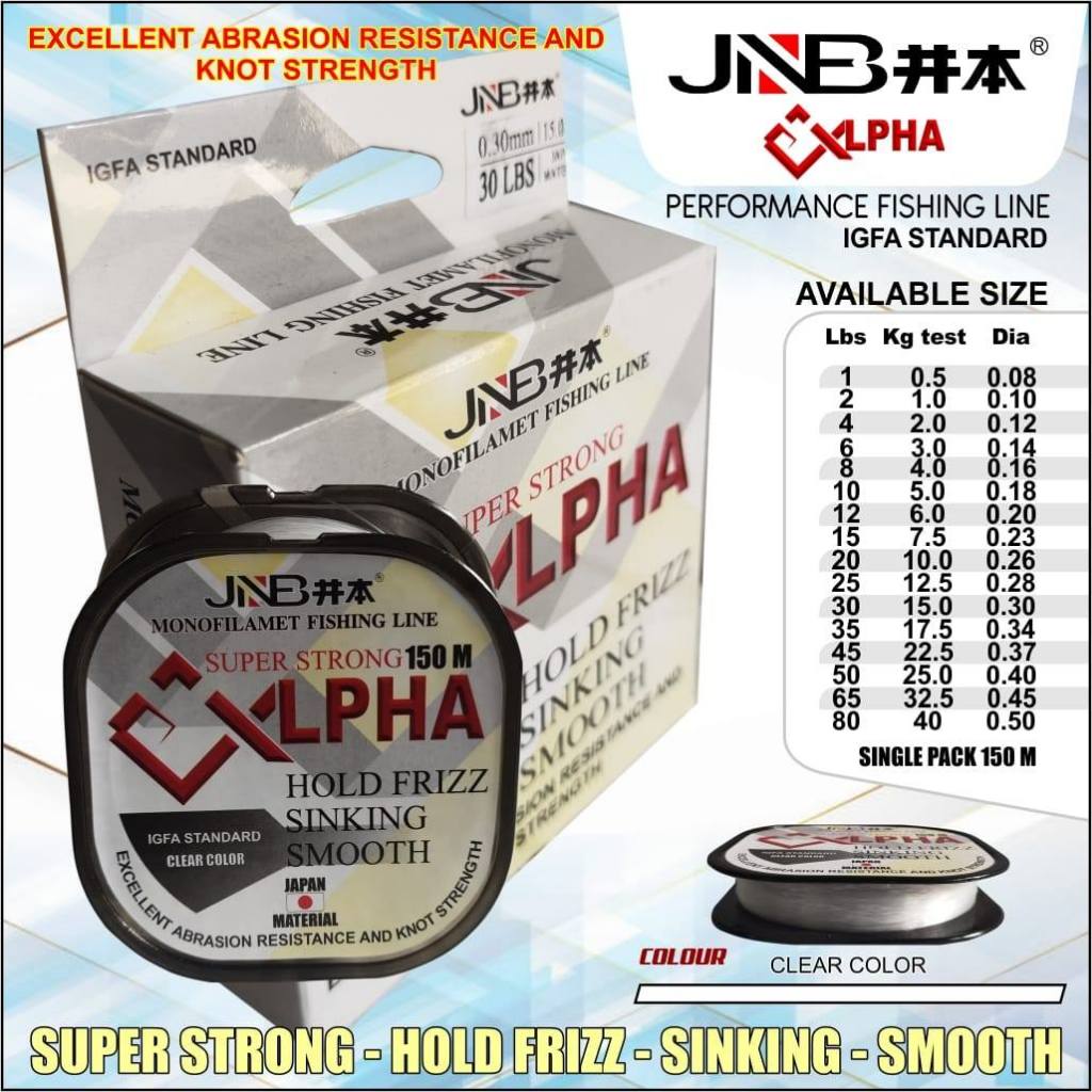 JNB ALPHA 150 ม. โมโนไลน์ (สีใส)