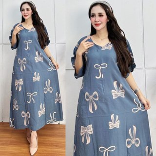 Promo Daster Wanita Rayon Kekinian Busui Friendly Baju Tidur Wanita Resleting Depan Motif Karlina