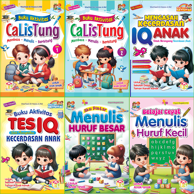 บรรจุุภัณฑ์ 6 เล่มของ ETC ของ CALISTUNG IQ TEST