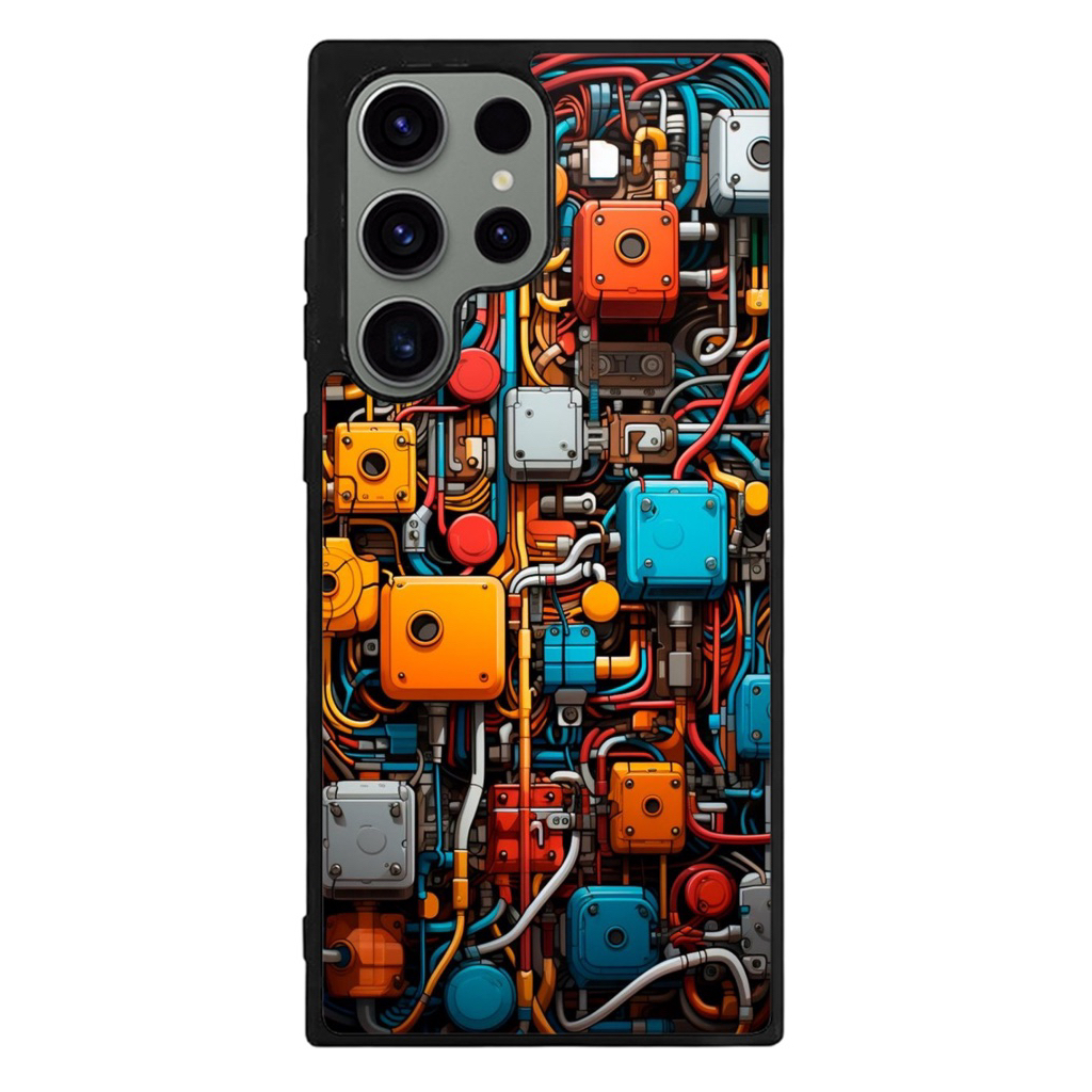 เคสไฮบริดปลอก Samsung Galaxy S25 Ultra S24 S23 S22 S21 S20 Ultra Plus FE, เคสแผงวงจร, PD58