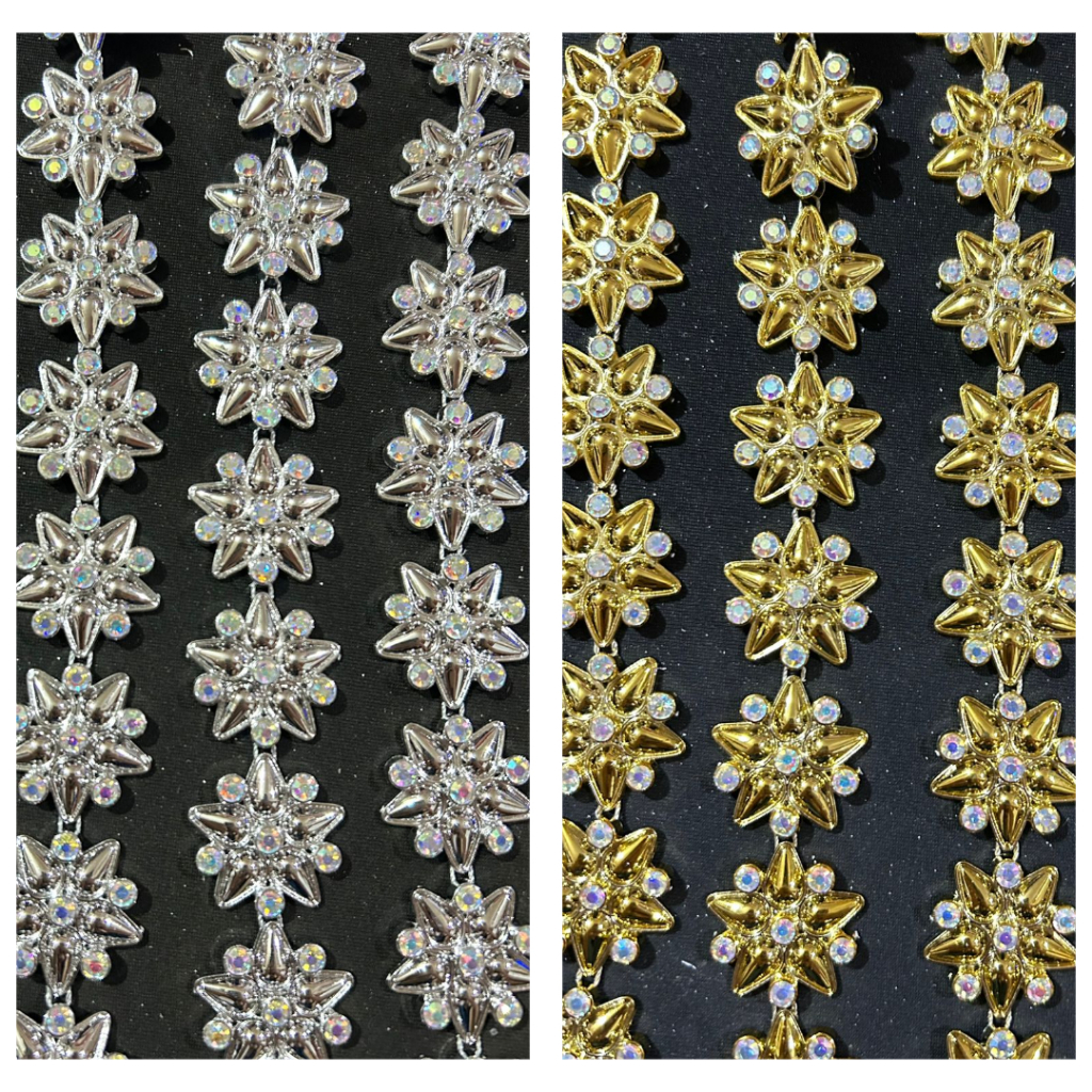 @50CM GOLD AND SILVER STAR SEQUINS (PR 99)