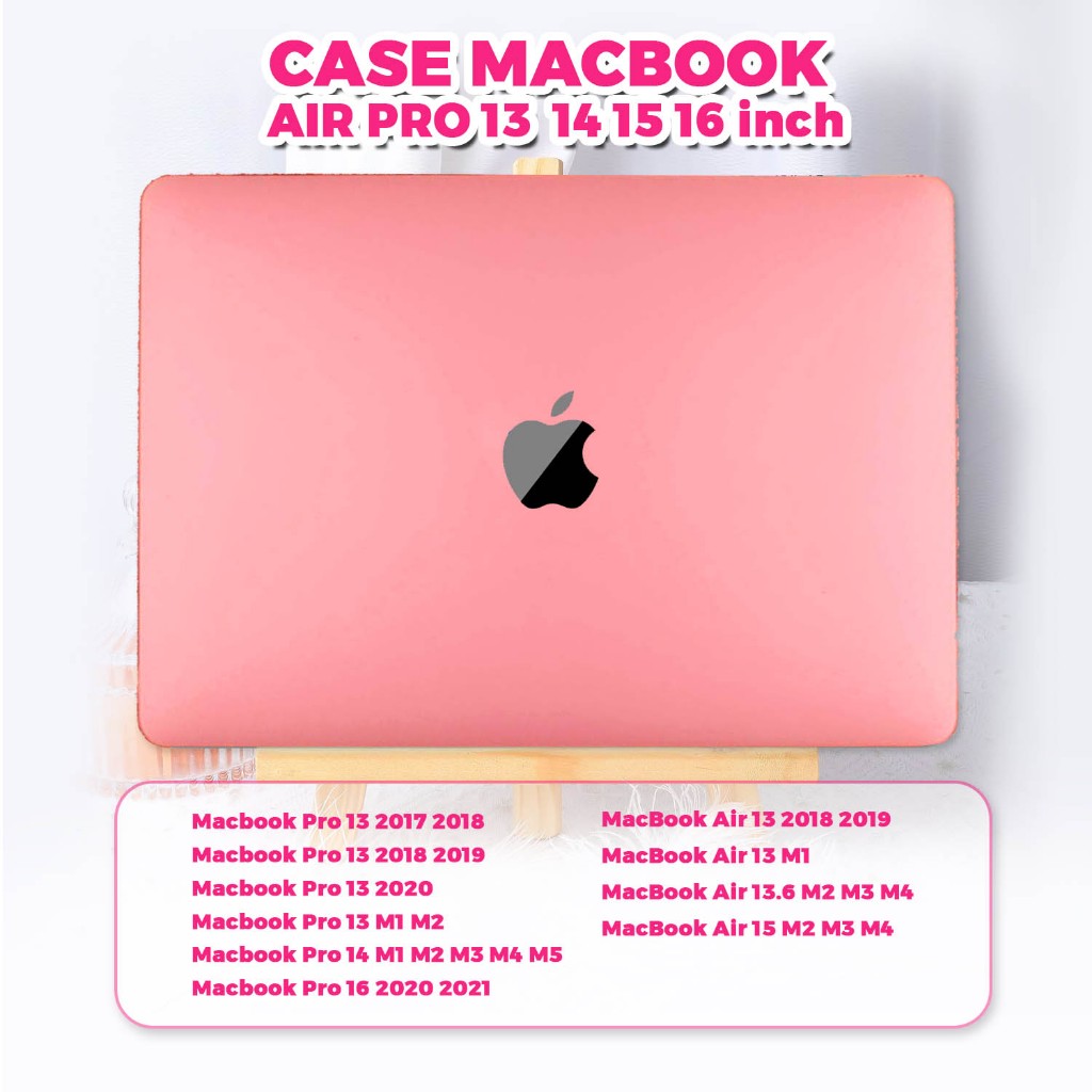 กรณีปลอกป้องกัน Hardcase ธรรมดาสีพาสเทลนุ่มสีชมพูพีช Motif โลโก้ Hard Case อุปกรณ์ป้องกันแล็ปท็อป Ma
