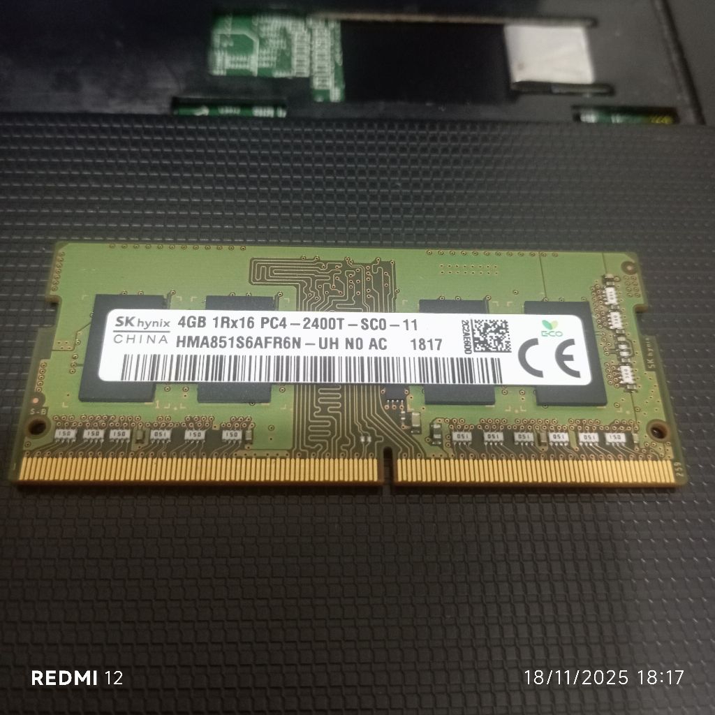 Ram แล็ปท็อป dd4 4gb pc2400t ยี่ห้อ SKHynix