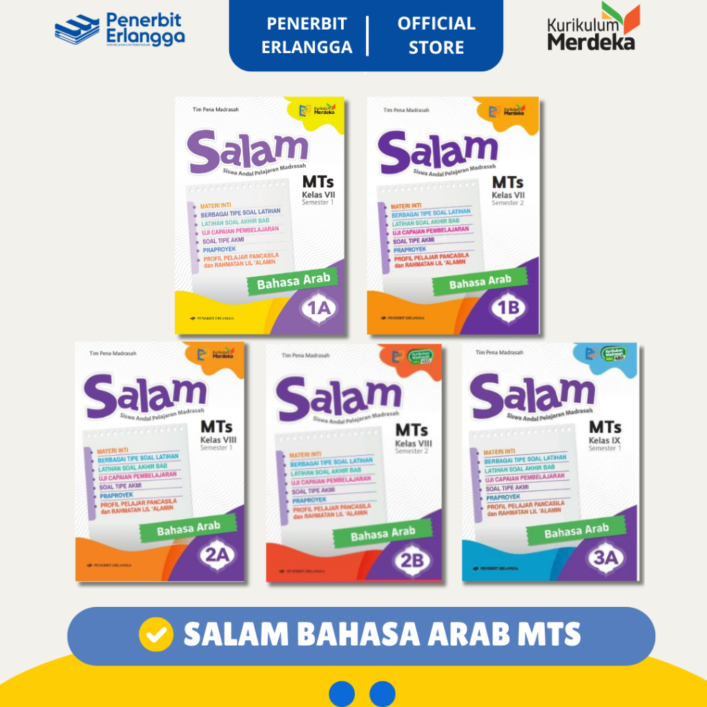 [Erlangga Official] Salam: Arabic สําหรับ Mts Class 7 8 9 - Curriculum อิสระ