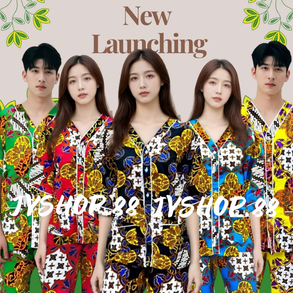 กระเป๋าต้นฉบับ COUPLE MOTIF BATIK PAJAMA SLEEVE CODE K008 CP/PJT 3/4 SLEEVE