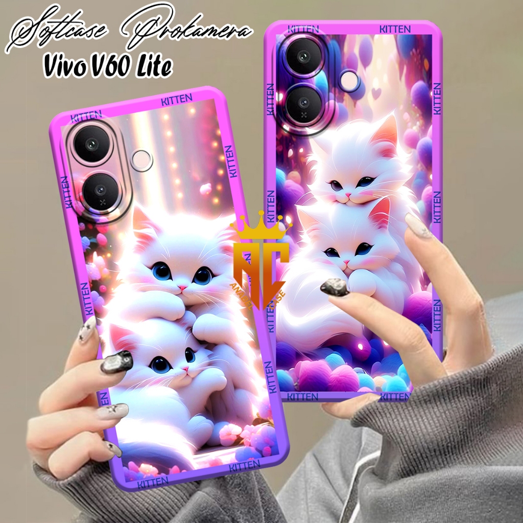 เคสสําหรับ VIVO V60 LITE - เคส VIVO V40 LITE - เคส VIVO V50 LITE Cat Motif Frame - เคส Vivo [VLITE20