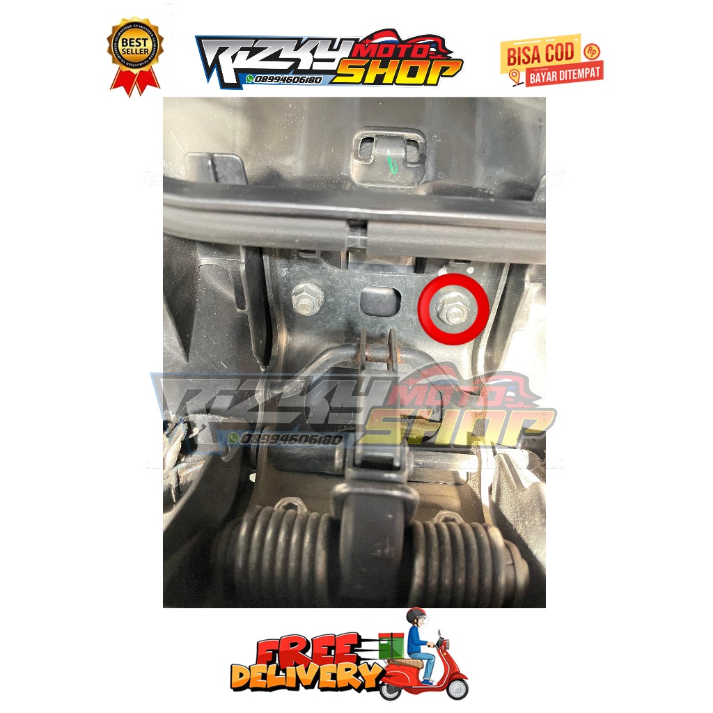 LOKAL ที่นั่งตะขอถั่ว (1 ถั่ว) HOLE รุ่น PCX VARIO BEAT DELUXE SCOOPY ADV STYLO GENIO SPACY 110 125 