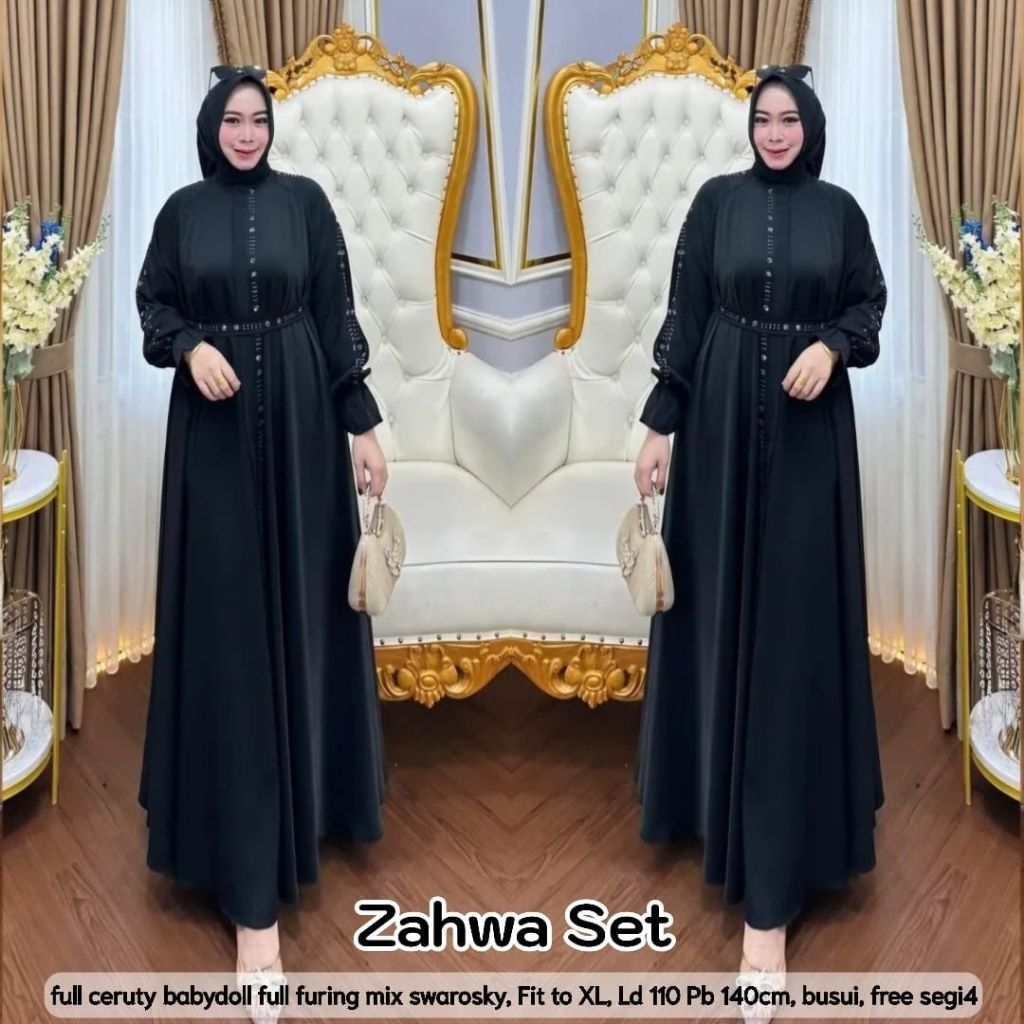 ชุด ZAHWA GAMIS CERUTY MIX SWAROVSSKY READY TO SHIP