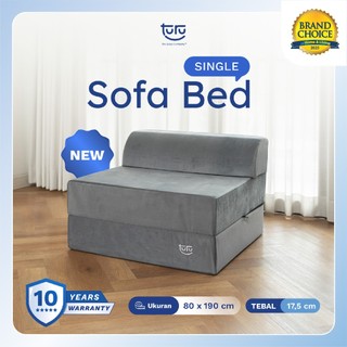 Sofa Bed 2in1 Uk. 120x190 TURU Minimalis Grey / Trifold Kasur Sofa