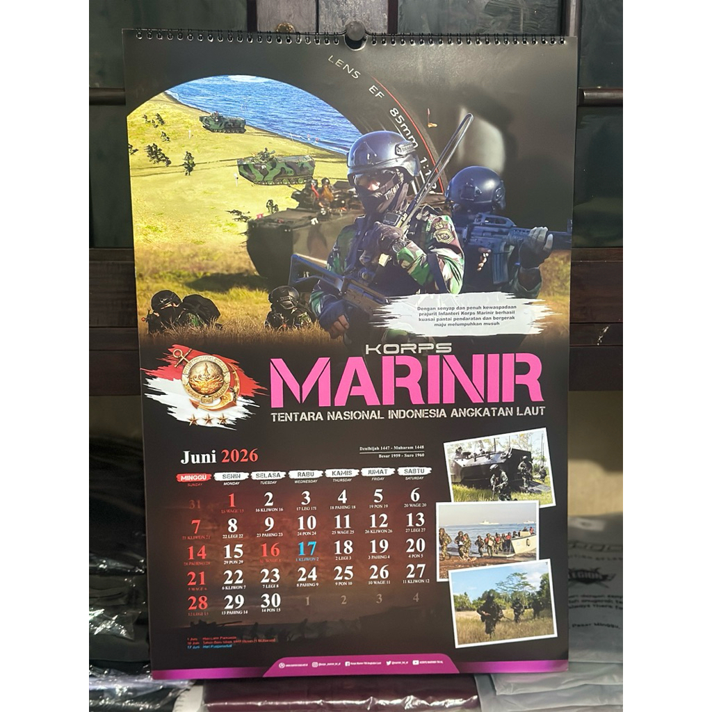MARINE CALENDAR 2026 / ORIGINAL MARINE 2026 WALL CALENDAR