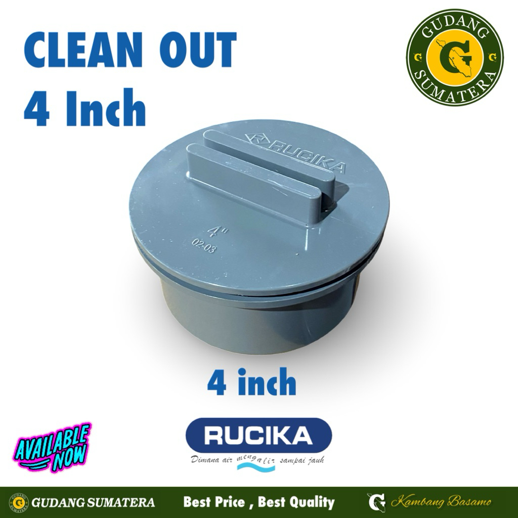 RUCIKA CLEAN OUT 4 INCH D CO 4" RUCIKA PVC SEPTIC TANK COVER RUCIKA 4" D
