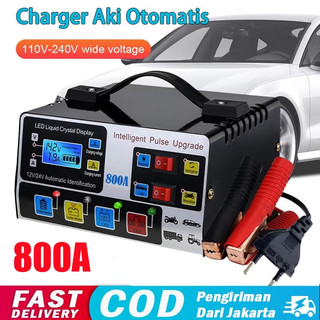 Charger Aki Otomatis Smart Intelligent 12v24v 400W 800AH Auto Repair Mobil Pengisi Daya Kendaraan Perbaikan Otomatis Pintar Case Aki Motor/Cas Aki/Case Aki Motor Dan Mobil