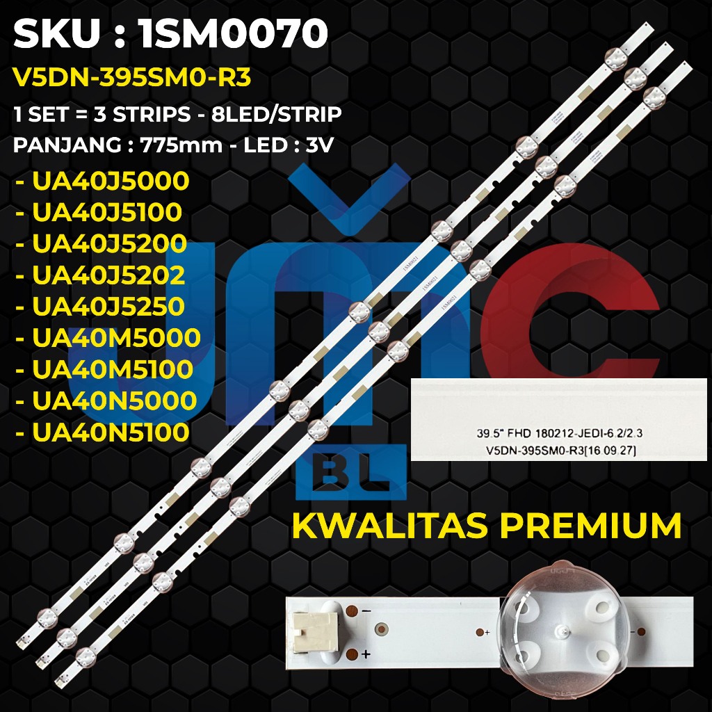 Samsung 40 นิ้ว TV Backlight คุณภาพระดับพรีเมียม UA40J5000 UA40J5200 UA40J5202 UA40J5250 UA40N5000 U