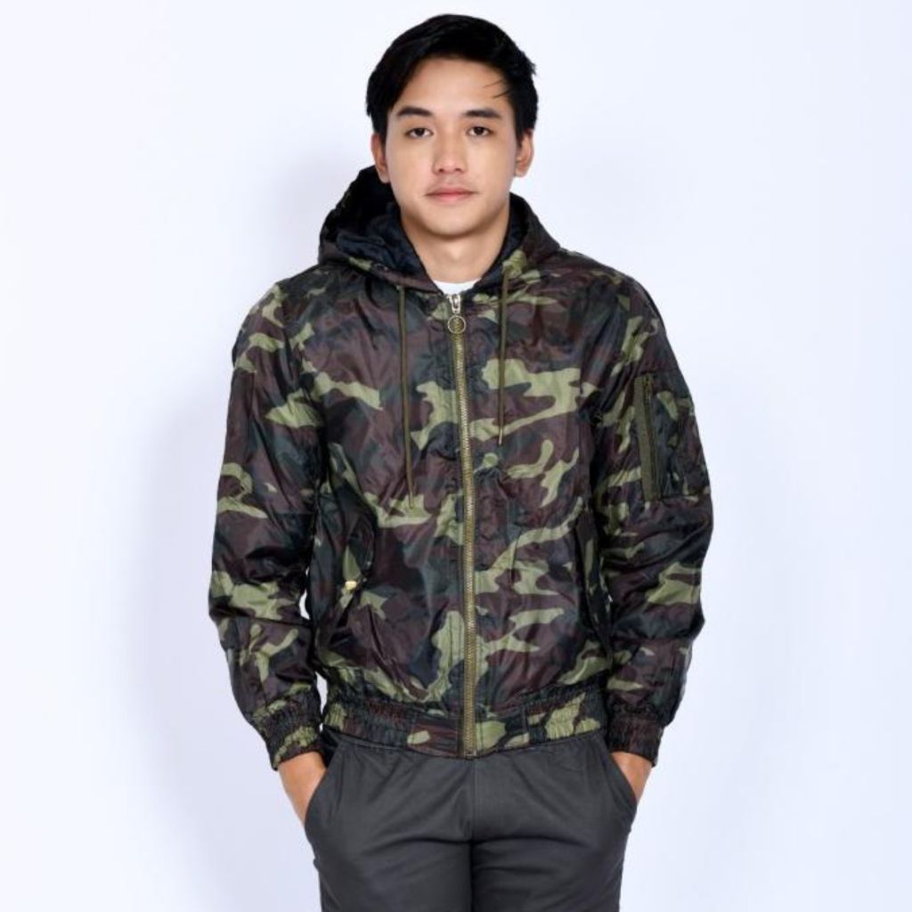 ZARA OUTWEAR CAMOUFLAGE HOODIE - DARK (4-4)