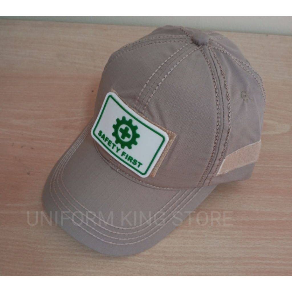 SAFETY FIRST CREAM HAT 1 RUBBER PATCH - SAFETY FIRST HAT WITH RUBBER PATCH ADHESIVE - SAFETY FIRST H