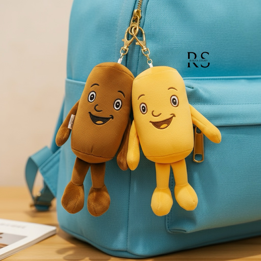 GANTUNGAN Anomali Tung Sahur พวงกุญแจตุ๊กตา 20 ซม. - พวงกุญแจ Sanomali Tung-Tung Sahur