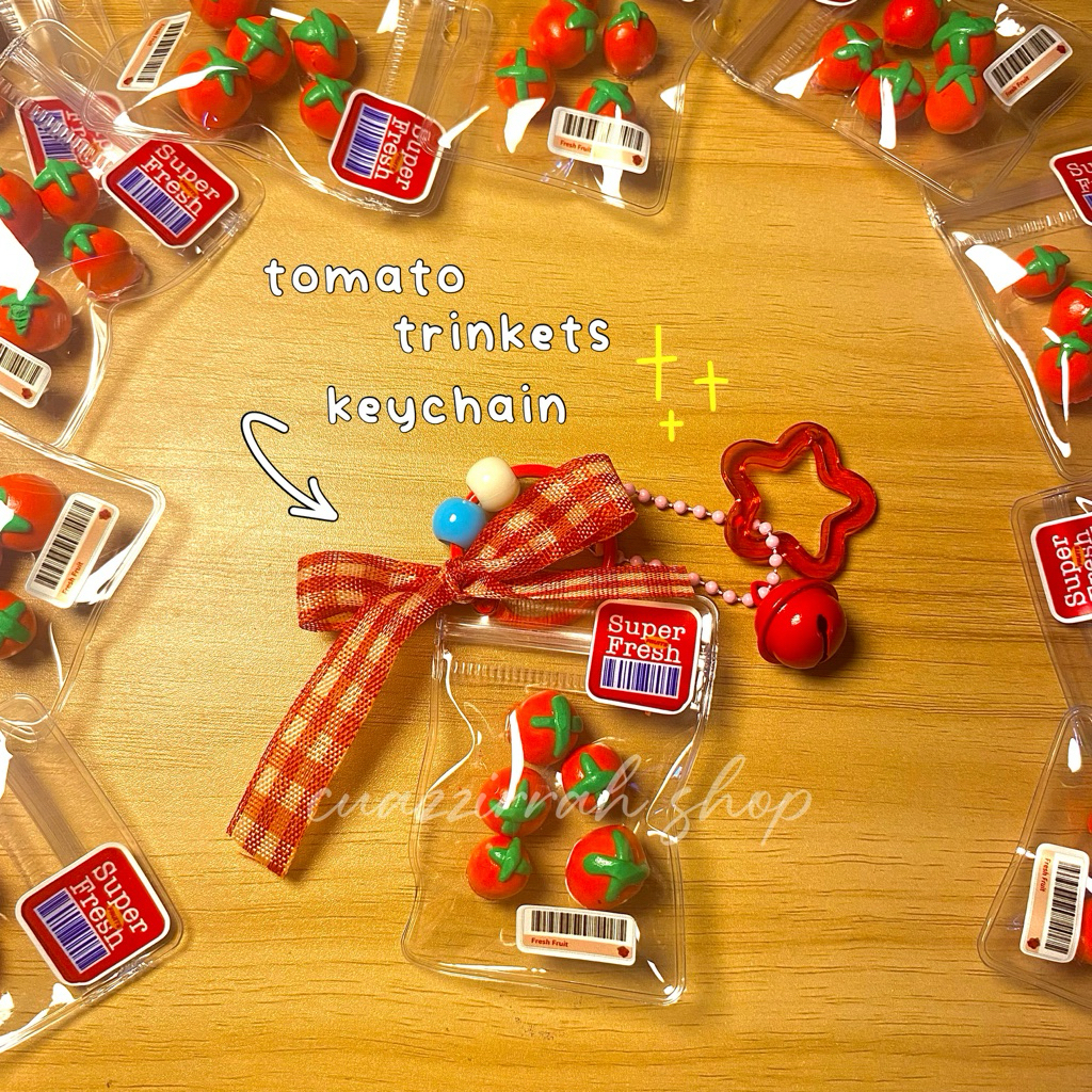 GANTUNGAN TOMATO TRINKETS HANDMADE KEYCHAIN / TOMATO CLAY HANGER
