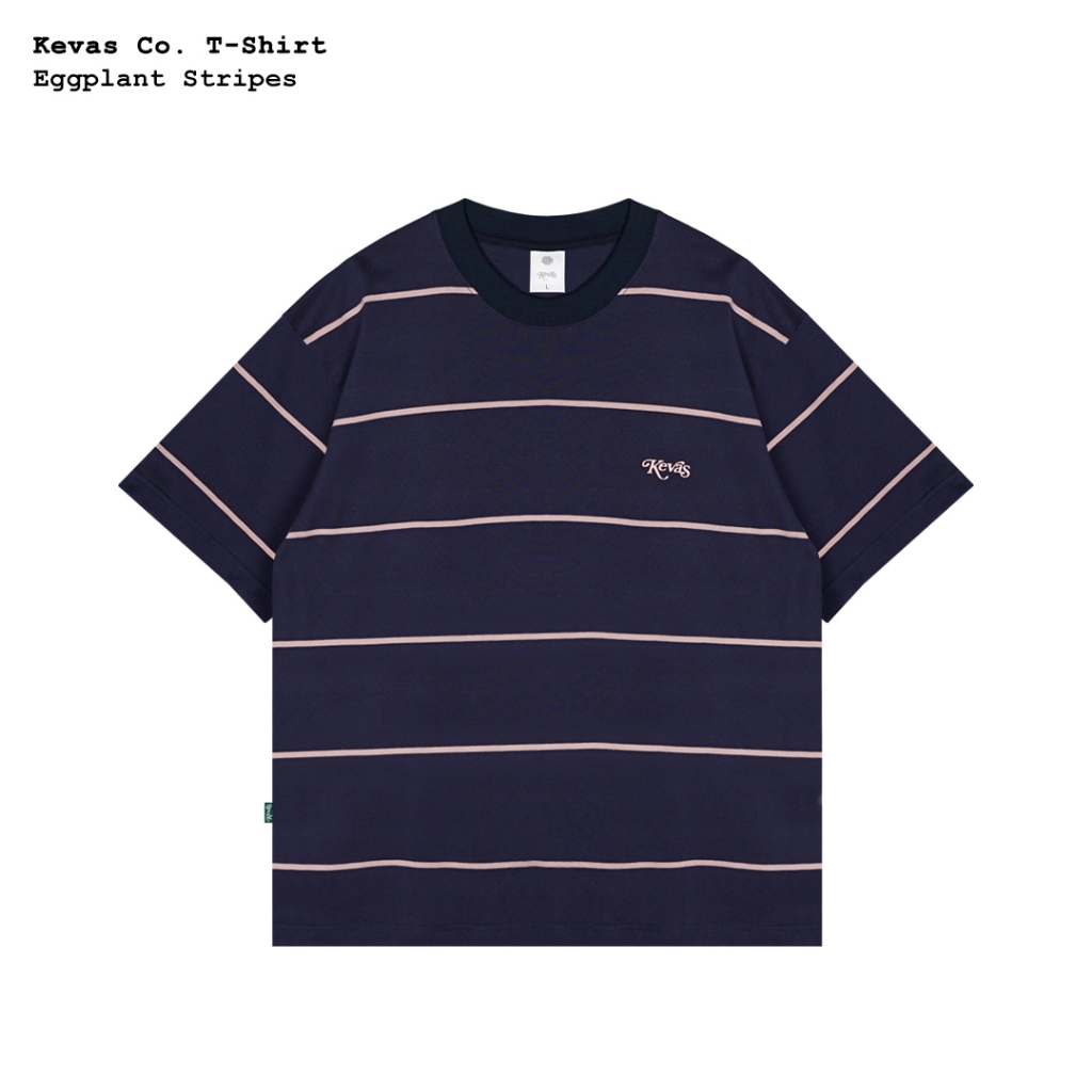 เสื้อยืด Eggplant Stripes