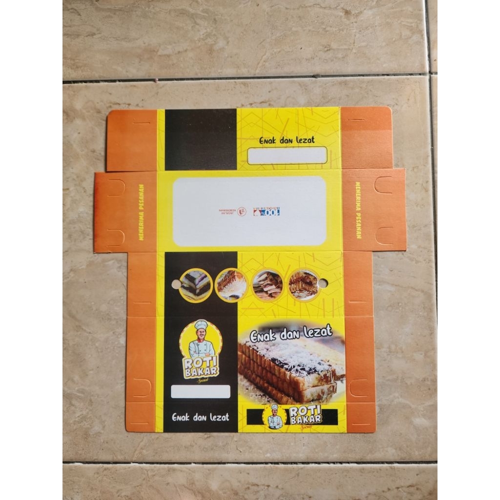 100 ชิ้น TOAST CARDBOARD BOXES/BREAD PACKAGING/BREAD TOAST WRAPPING PAPER