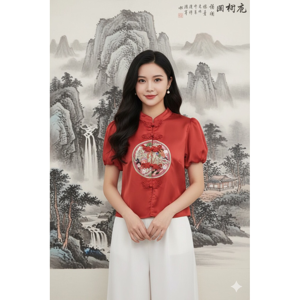 กี่เพ้าตรุษจีนเซี่ยงไฮ้ Qibao Premium Party Blouse