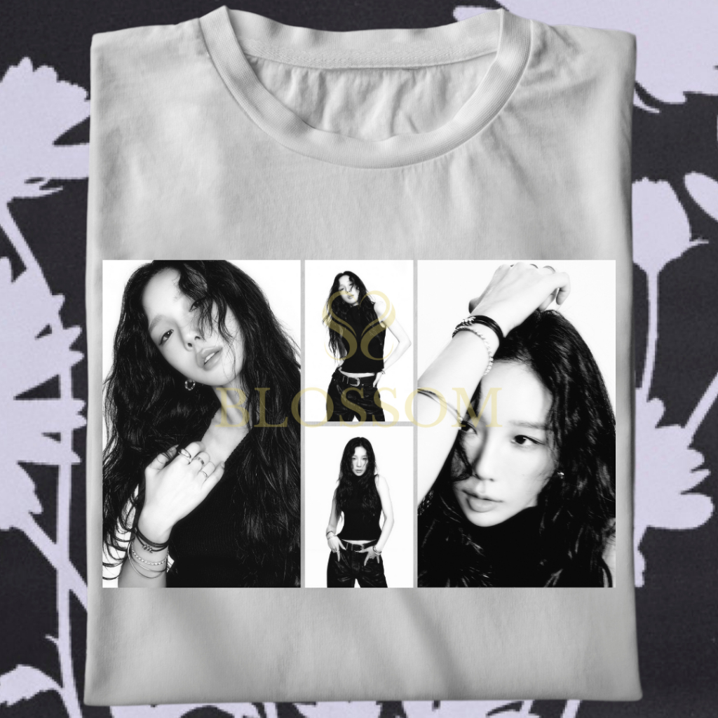 KATUN Taeyeon Panorama Photo สีเทาเสื้อยืด - 24s Combed Cotton Taeyeon Snsd Kpop เสื้อยืด