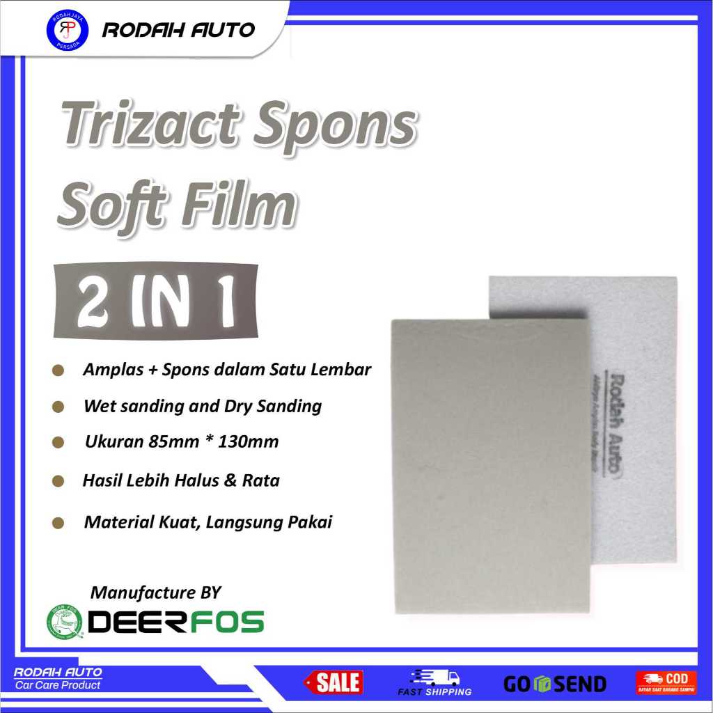 แผ่นฟองน้ํากระดาษทราย Velcro ขนาด 85x130 มม. NA331M Deersoft