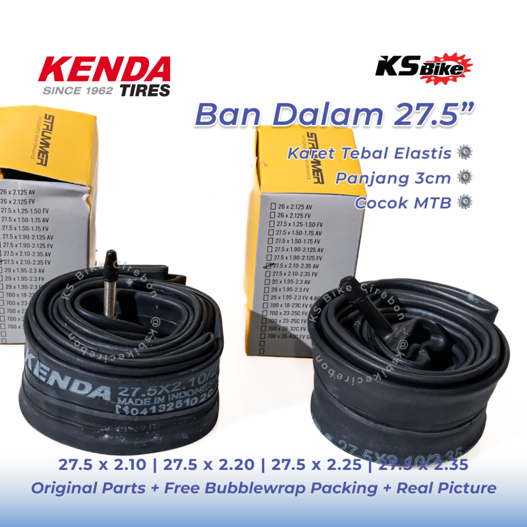 Kenda Strummer 27.5 x 2.10 2.125 2.20 2.25 2.30 2.35 AV SV FV Presta Schrader 32 • ยางในจักรยานเสือภ