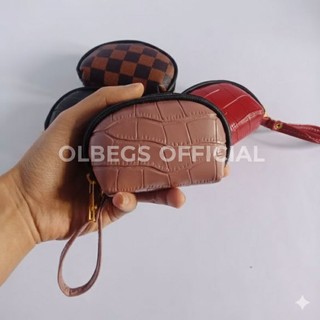 Dompet koin mini Oval lucu cewe murah motif kulit croco mewah  murah terbaru korea style uang kertas loket ibu