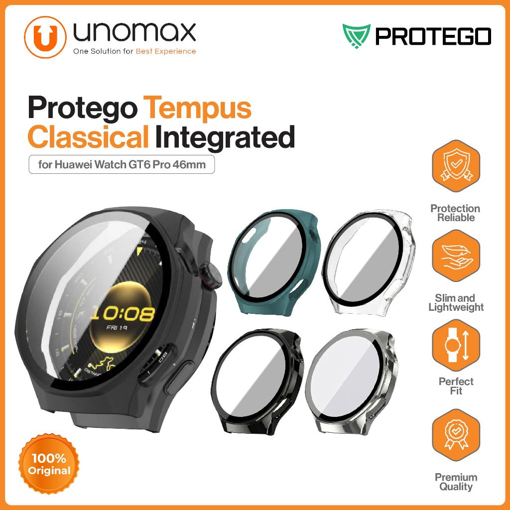 เคสนาฬิกา Huawei Watch GT 6 Pro 46mm Protego Temple Classic Integrated PC พร้อมปลอกแก้ว (PT-051)