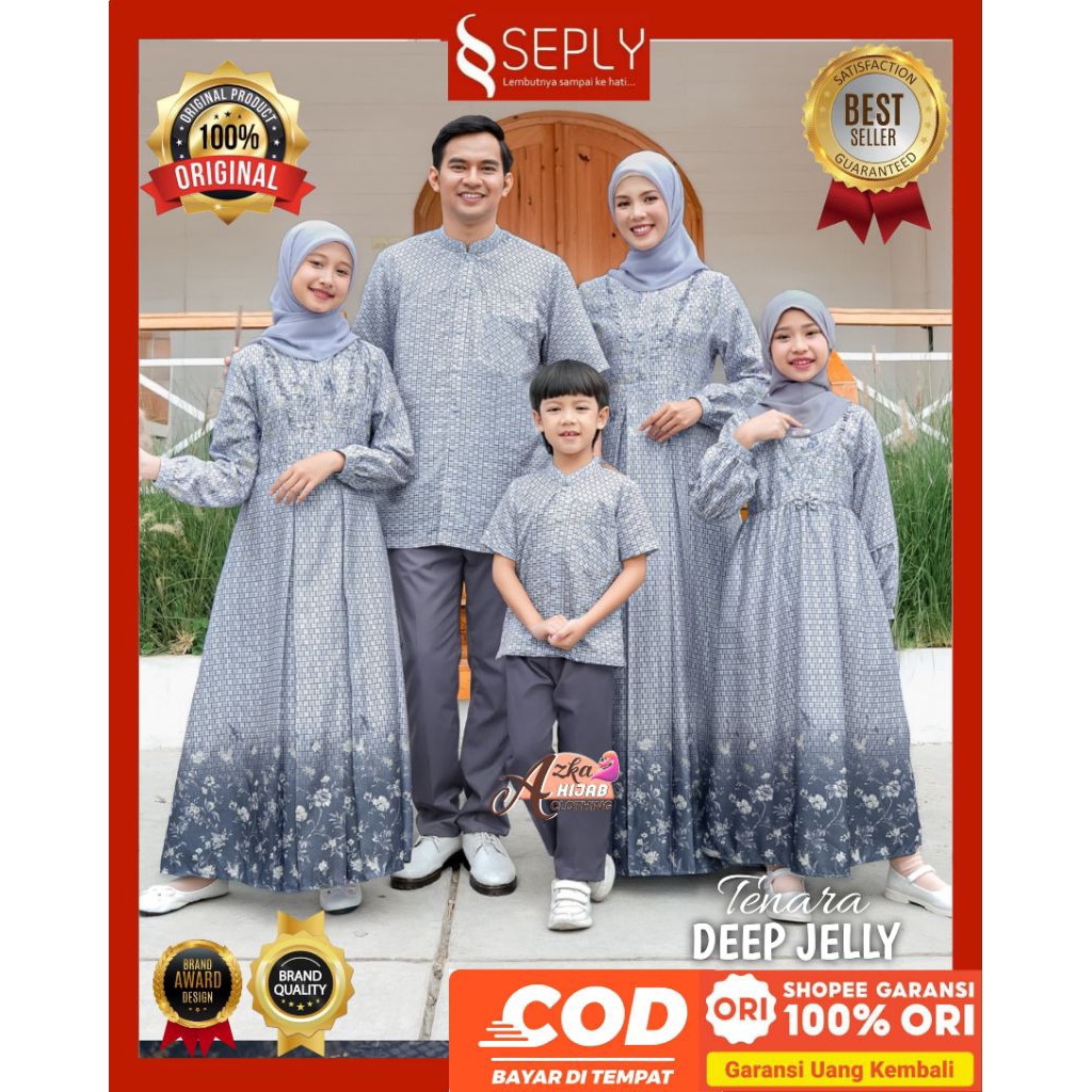 SEPLY Srimbit Tenara Deep Jelly Seply Original - Family Sarimbit 2026 - Eid Sarimbit 2026 - Family S