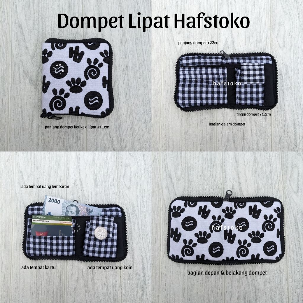 HAFSKO FOLDING WALLET / MONEY WALLET / MOTIF WALLET / CUTE WALLET / MINIMALIST WALLET