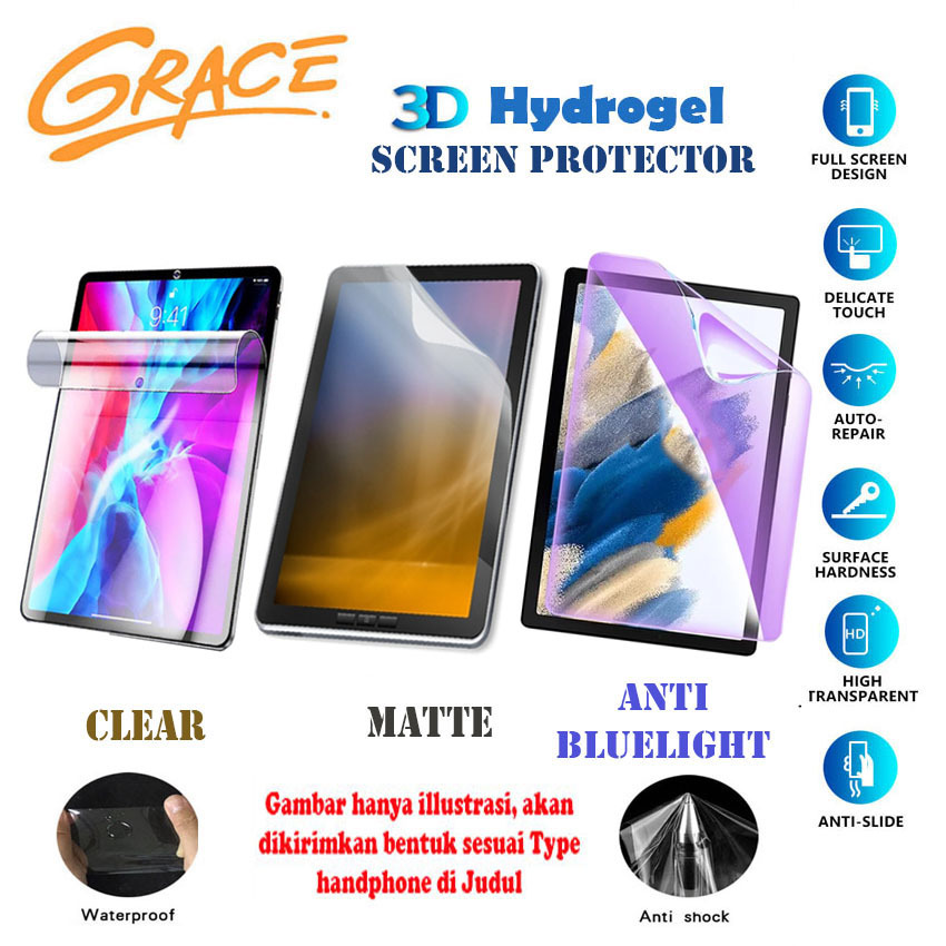 Grace Hydrogel สําหรับ Infinix Xpad 20 Pro 2025 - 12.0 นิ้ว - ฟิล์มกันรอยหน้าจอและด้านหลัง