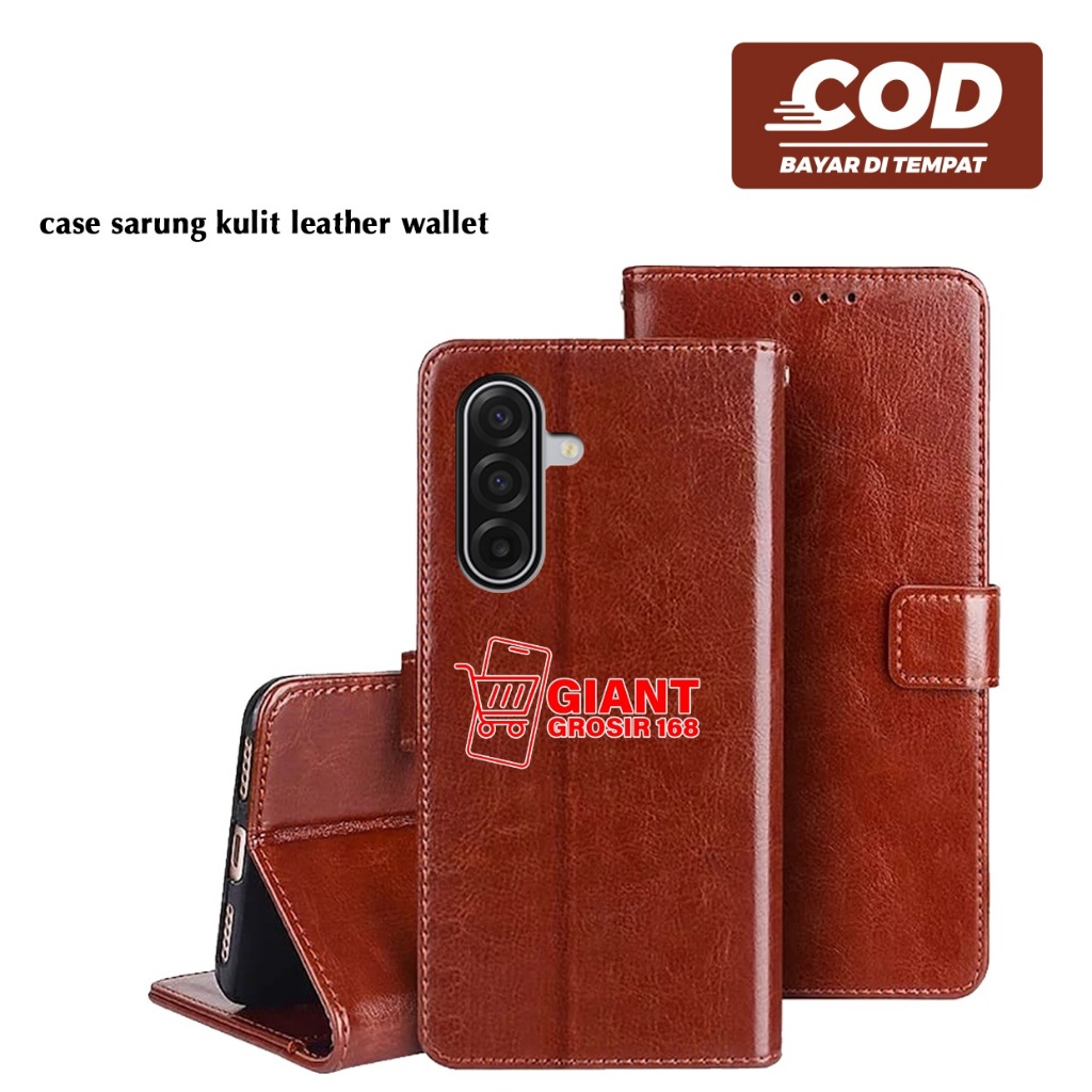Flip Case Leather Book Cover Leather Material + Wallet Case Samsung A17