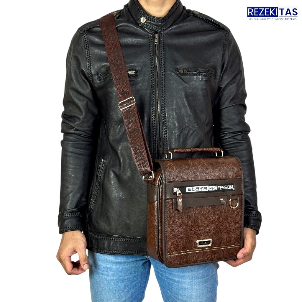 Original Polo Amstar PU Leather Sling Bag กระเป๋าผู้ชาย Polo Bag กระเป๋าหนัง