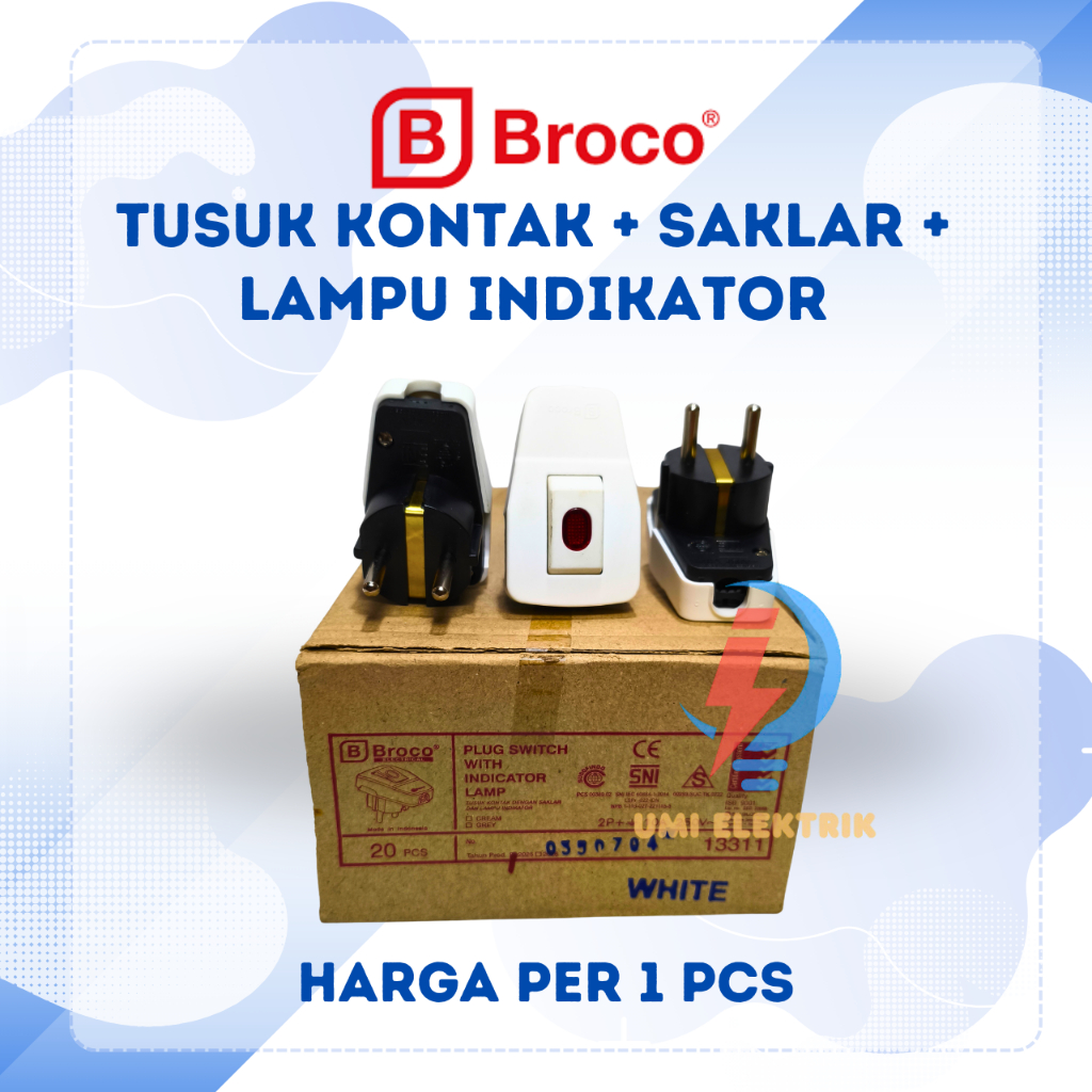 Broco On Off Switch Plug Grounded Plug On Off สวิตช์ไฟ