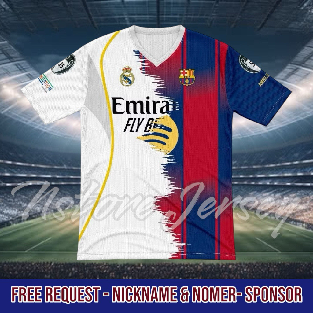 MADRIDSTA MADRIDXBARCA KATAN 15 UCL JERSEY ใหม่ล่าสุดฟรี CUSTOM
