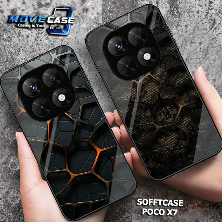 HP MV625 Softcase Glass Glitter Glass POCO X7 - เคสโทรศัพท์ POCO X7 - เคส POCO X7 - ซิลิโคน POCO X7 