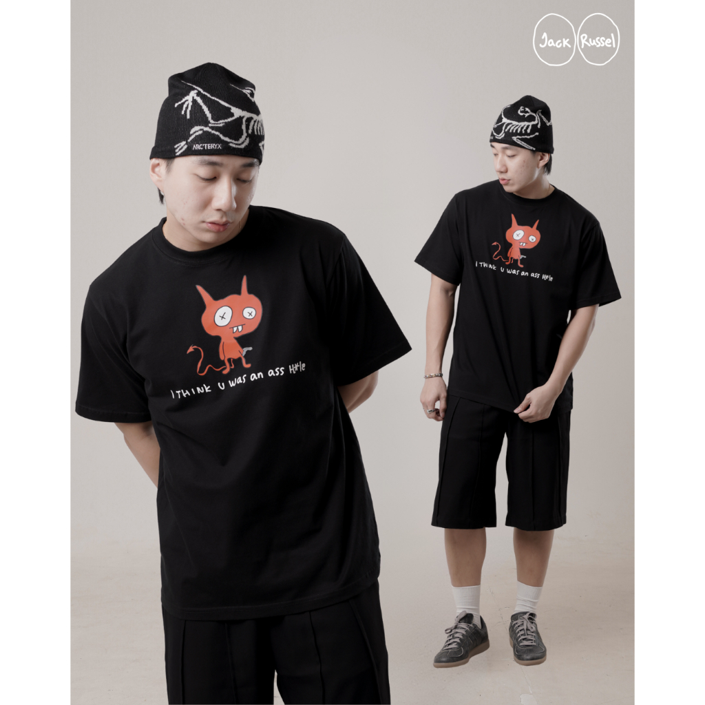 Jack&Russel - เสื้อยืดโอเวอร์ไซส์ The Demon Ass