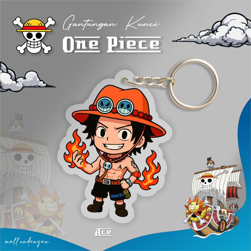 GANTUNGAN ONE PIECE ACRYLIC KEYCHAIN - พวงกุญแจ LUFFY - พวงกุญแจ ONE PIECE