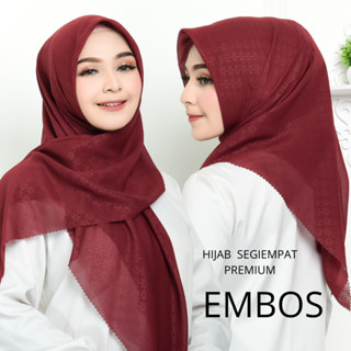 ฮิญาบทรงสี่เหลี่ยมลายดอกไม้ลายนูน / ฮิญาบทรงสี่เหลี่ยมลายนูน…