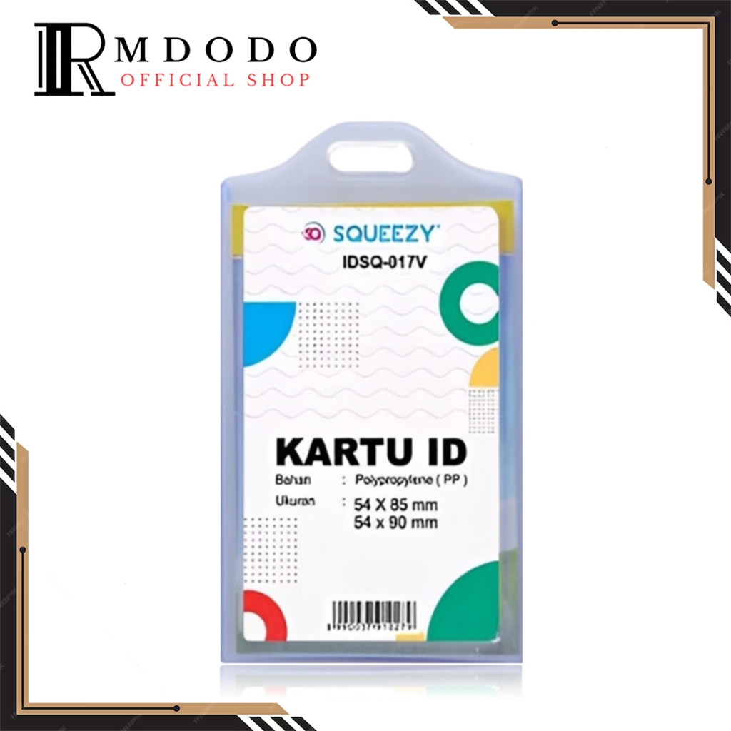 Rmdodo - ID Card Case Holder Vertical Soft Size 54 x 85mm / Card Frame ID Card Name Tag IDSQ-017V