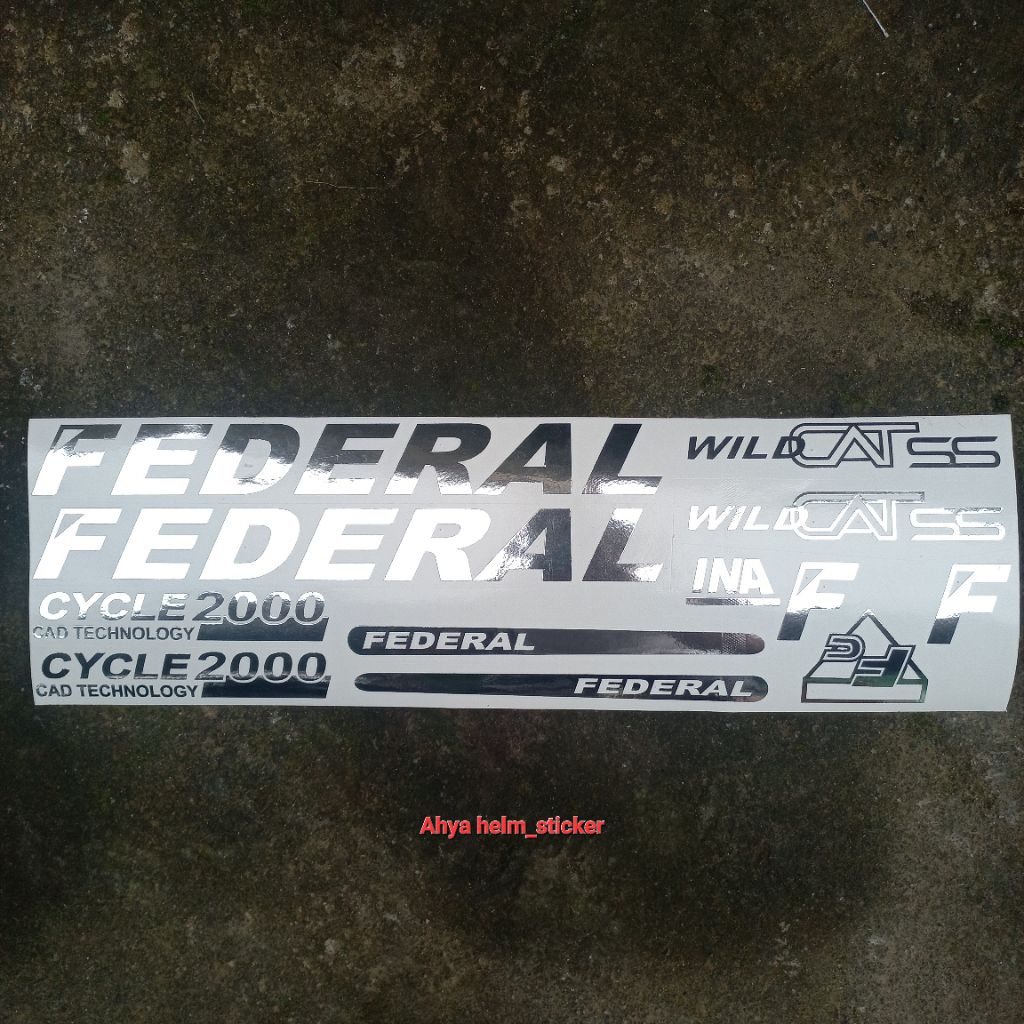 สติ๊กเกอร์ตัดจักรยาน FEDERAL FC 2000 STREET CAT FEDERAL CITY CAT FEDERAL LADY CAT Wild CAT Street CAT 550 BOB CAT COMPETITION croom และ hologram premium MAXDECAL