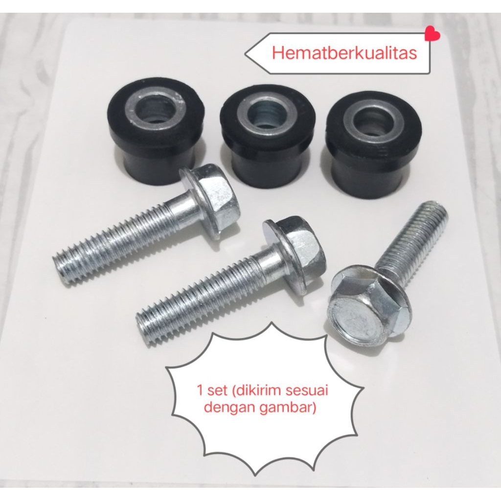 1 ชุดยาง+น๊อต+กรองแอร์กล่อง bosh สําหรับ Yamaha Mio M3, Mio Z, Mio S, fino fi 125, fazzio 125, x-rid