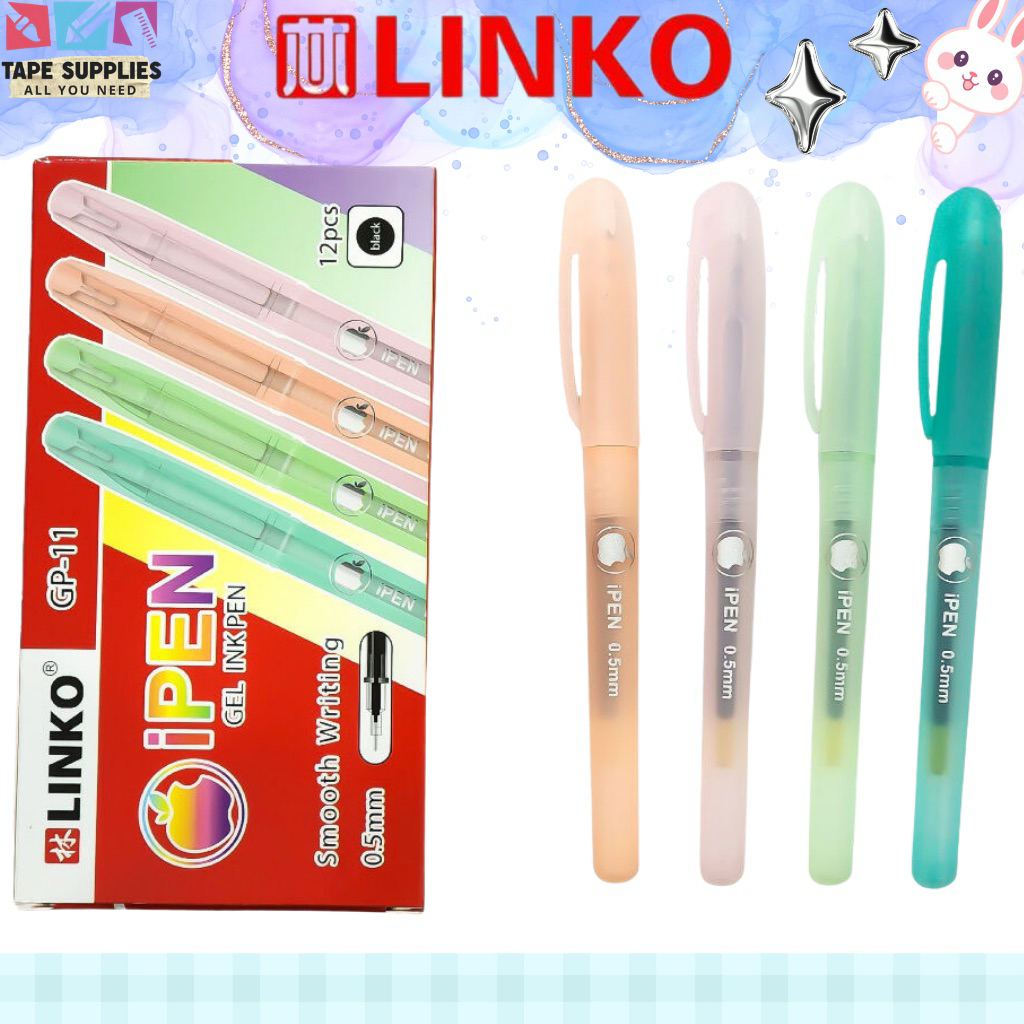 (เนื้อหา 12) ปากกาเจล Linko iPen Soft Color 0.5 มม. – หมึกดําเรียบ เขียนลื่น ใส่สบาย (1 แพ็ค)