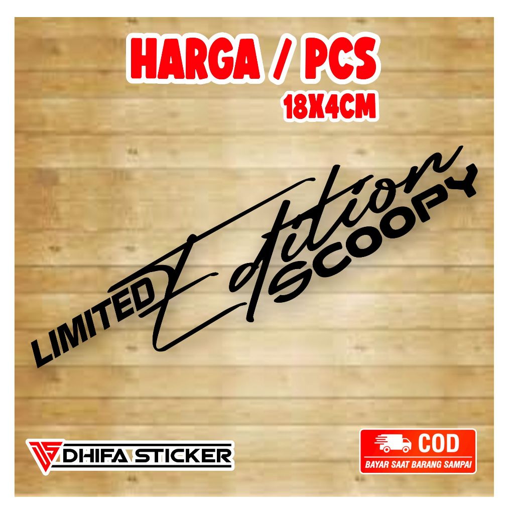 สติ๊กเกอร์ LIMITED EDITION SCOOPY STICKER SCOOPY MOTORCYCLE STICKER