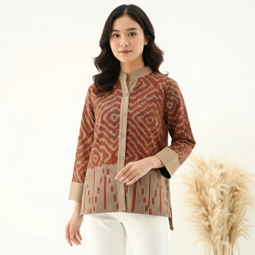 KEMEJA NAI HANAMI STYLE WOVEN SHIRT ผู้หญิง WOVEN BLOUSE