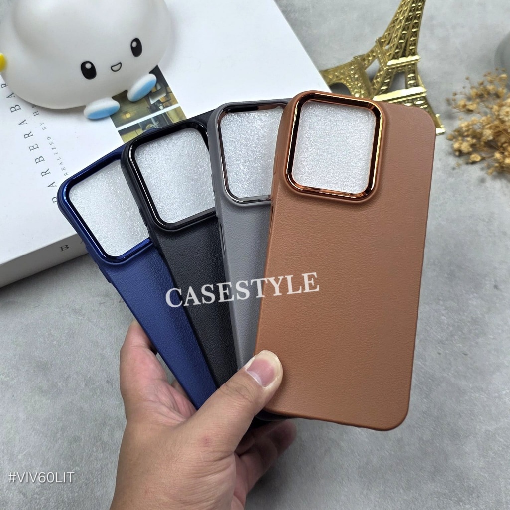 เคส Vivo V60 Lite Vivo V60 Vivo V50 5G Vivo V50 Lite เคส Leather Pro รายการกล้อง Crom - Casestyle