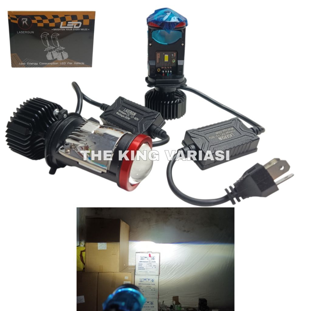 H4 Y7D LASERGUN LED ซ็อกเก็ตไฟหน้า 12-80 VOLT DC 60WATT รถจักรยานยนต์ไฟหน้ารถ H4 Y7D LASERGUN LED Y7