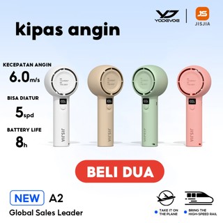 JISJIA Kipas 100 Gear Mini LED Kipas Turbo Angin Strong Wind Wind Angin Tampilan Digital Kipas